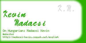 kevin madacsi business card